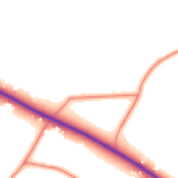 Daytime road noise heatmap for CW6 9HY