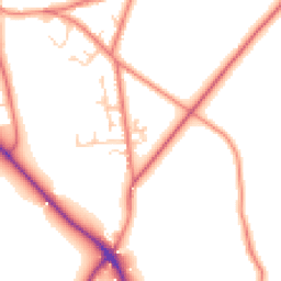Daytime road noise heatmap for CW6 9LW