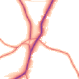 Daytime road noise heatmap for CW6 9YU