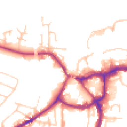 Daytime road noise heatmap for CW8 1AD