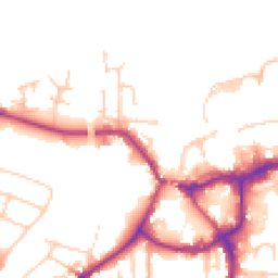 Daytime road noise heatmap for CW8 1AL