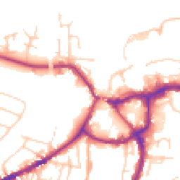 Daytime road noise heatmap for CW8 1AQ