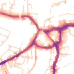 Daytime road noise heatmap for CW8 1BA