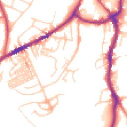 Daytime road noise heatmap for CW8 1BL
