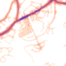 Daytime road noise heatmap for CW8 1BN