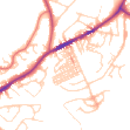 Daytime road noise heatmap for CW8 1BZ
