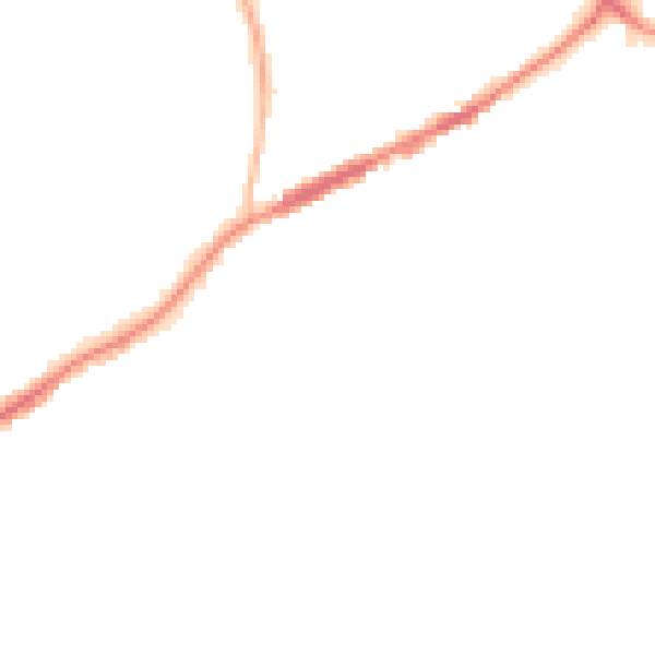 Night-time road noise heatmap for CW8 1DB
