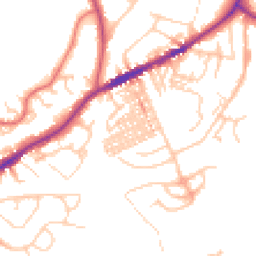 Daytime road noise heatmap for CW8 1DD