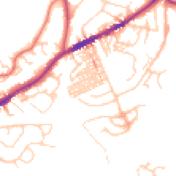 Daytime road noise heatmap for CW8 1DE