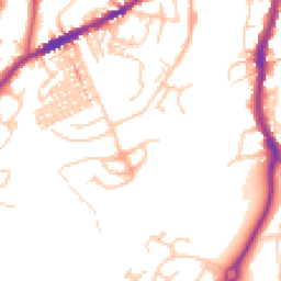 Daytime road noise heatmap for CW8 1DN