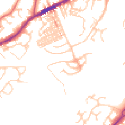 Daytime road noise heatmap for CW8 1DQ