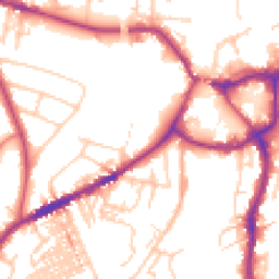 Daytime road noise heatmap for CW8 1DT