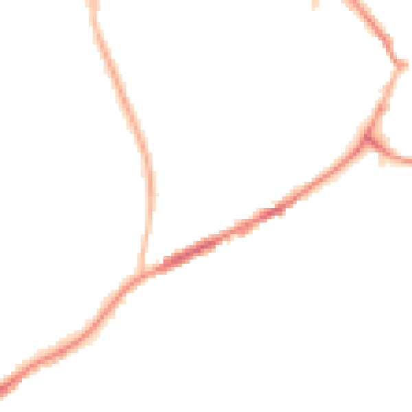 Night-time road noise heatmap for CW8 1DX
