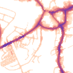 Daytime road noise heatmap for CW8 1EP