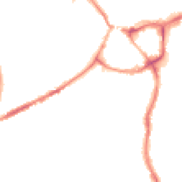 Night-time road noise heatmap for CW8 1EP