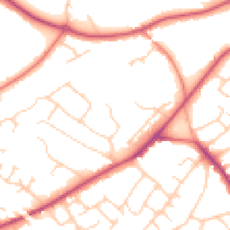 Daytime road noise heatmap for CW8 1GN