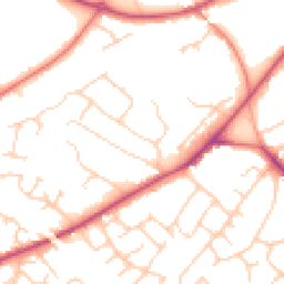 Daytime road noise heatmap for CW8 1GS
