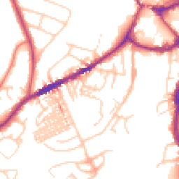 Daytime road noise heatmap for CW8 1HB