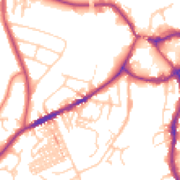 Daytime road noise heatmap for CW8 1HN