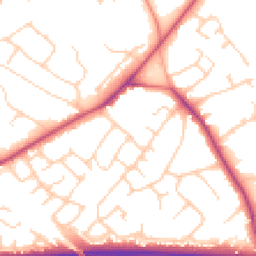 Daytime road noise heatmap for CW8 1LX