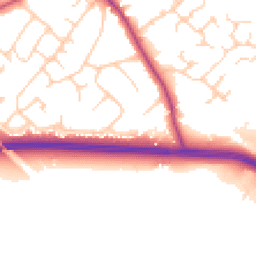 Daytime road noise heatmap for CW8 1NQ