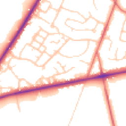 Daytime road noise heatmap for CW8 2AP