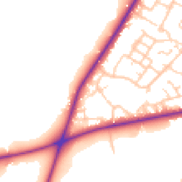 Daytime road noise heatmap for CW8 2AW