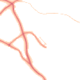 Daytime road noise heatmap for CW8 2BP