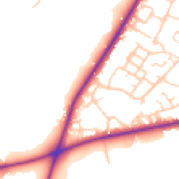 Daytime road noise heatmap for CW8 2DZ