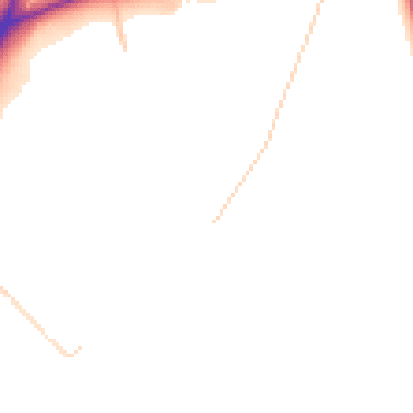 Daytime road noise heatmap for CW8 2EA
