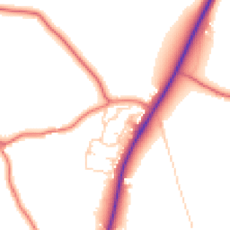 Daytime road noise heatmap for CW8 2EQ