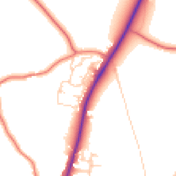 Daytime road noise heatmap for CW8 2FR