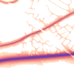 Daytime road noise heatmap for CW8 2FS