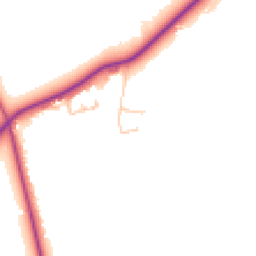Daytime road noise heatmap for CW8 2HQ
