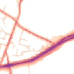Daytime road noise heatmap for CW8 2JN