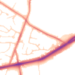 Daytime road noise heatmap for CW8 2JS