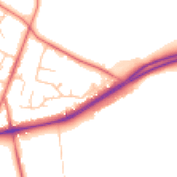 Daytime road noise heatmap for CW8 2JT