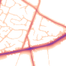 Daytime road noise heatmap for CW8 2NE