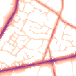 Daytime road noise heatmap for CW8 2NR
