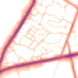 Daytime road noise heatmap for CW8 2NX
