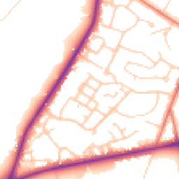 Daytime road noise heatmap for CW8 2PJ