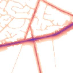 Daytime road noise heatmap for CW8 2PR