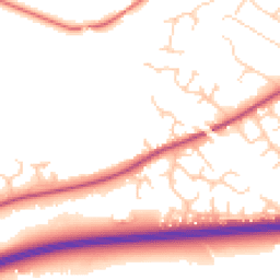 Daytime road noise heatmap for CW8 2PW