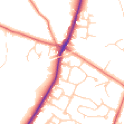 Daytime road noise heatmap for CW8 2QA