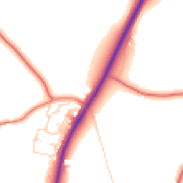 Daytime road noise heatmap for CW8 2SP