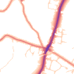 Daytime road noise heatmap for CW8 2TA