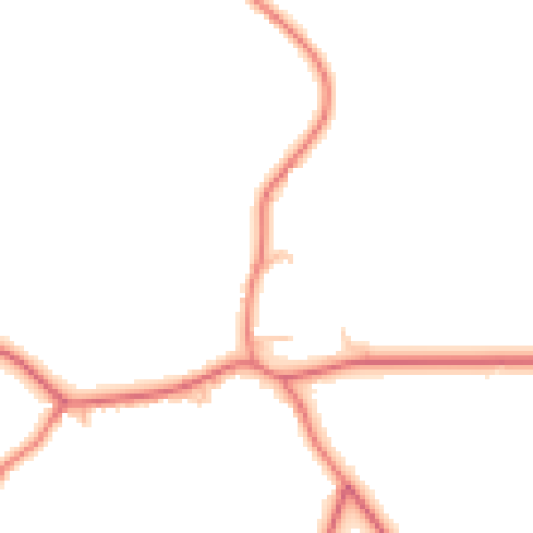 Daytime road noise heatmap for CW8 2WA