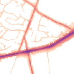 Daytime road noise heatmap for CW8 2WE