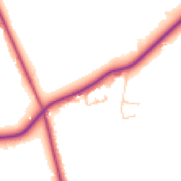 Daytime road noise heatmap for CW8 2ZS
