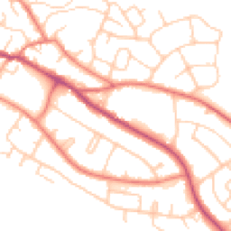 Daytime road noise heatmap for CW8 3BE